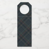 Merry Christmas elegant navy blue holiday ボトルネックタグ (裏面)