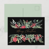 Merry Christmas elegant Postcard ポストカード (正面/裏面)