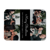 Merry Christmas Elegant White Script 4 Photo マグネット (横)