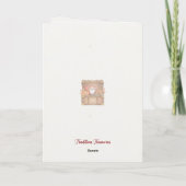 Merry Christmas Elephant Card Cute Baby Elephant カード (裏面)