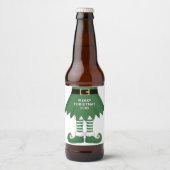 Merry Christmas Elf Holiday Green ビールラベル (正面)