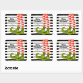 Merry Christmas Elf Legs  スクエアシール (シート)