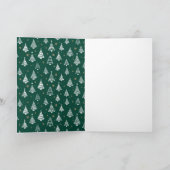 Merry Christmas Emerald Green Photo Collage Folded シーズンカード (内部)