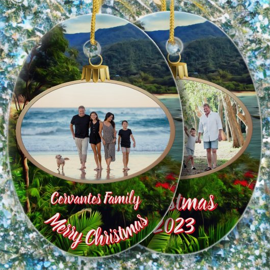 Merry Christmas Family 0828 セラミックオーナメント