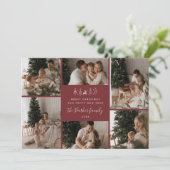 Merry Christmas Family 6 Photo Collage シーズンカード (スタンド正面)