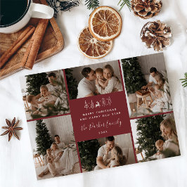 Merry Christmas Family 6 Photo Collage シーズンカード