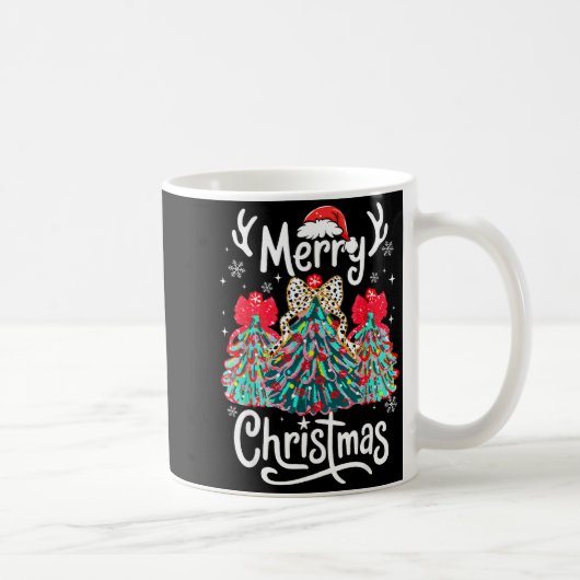 Merry Christmas Family Funny Christmas Tree Women コーヒーマグカップ (右)