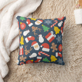 Merry Christmas family Gathering Set on Warm クッション