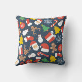 Merry Christmas family Gathering Set on Warm クッション (裏面)