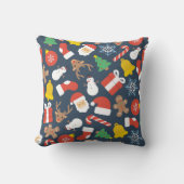 Merry Christmas family Gathering Set on Warm クッション (正面)