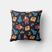 Merry Christmas family Gathering Set on Warm クッション (裏面)