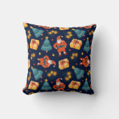 Merry Christmas family Gathering Set on Warm クッション (正面)