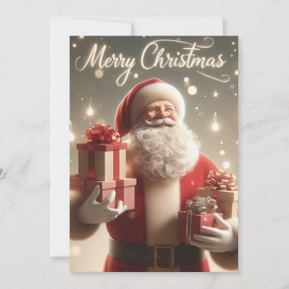 Merry Christmas Family Greeting Card  Warm Holiday シーズンカード