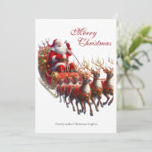 Merry Christmas Family Greeting Card  Warm Holiday シーズンカード (スタンド正面)