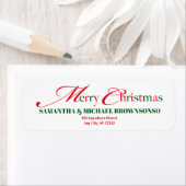 Merry Christmas Family Home Script ラベル (インサイチュ)