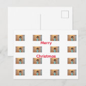 Merry Christmas Family Kids Baby Photo Template  ポストカード (正面/裏面)