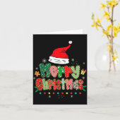 Merry Christmas Family Matching Outfit Xmas Squad  カード (黄色い花)