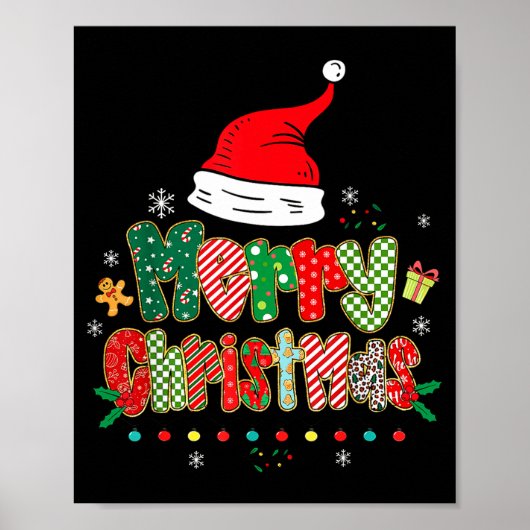 Merry Christmas Family Matching Outfit Xmas Squad  ポスター (正面)