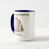 Merry Christmas Family Mug Personalized with Your  マグカップ (正面左)