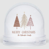 Merry Christmas Family Name Holiday Snow Globe (裏面)
