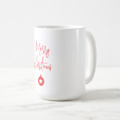 Merry Christmas Family New Year Message コーヒーマグカップ (正面右)