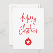 Merry Christmas Family New Year Message シーズンポストカード (正面/裏面)