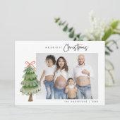 Merry Christmas, Family Photo, Christmas Tree シーズンカード (スタンド正面)