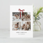 Merry Christmas Family Photo Collage Gift シーズンカード (スタンド正面)