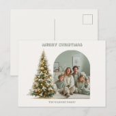 Merry Christmas Family Photo | Custom Holiday Card ポストカード (正面/裏面)