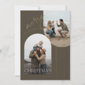 Merry Christmas Family Photo Greetings シーズンカード (正面)