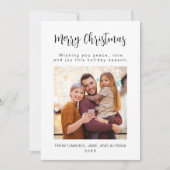 Merry Christmas Family Photo Holiday Card シーズンカード (正面)