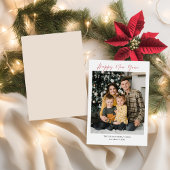 Merry Christmas Family Photo Holiday Card Template シーズンカード