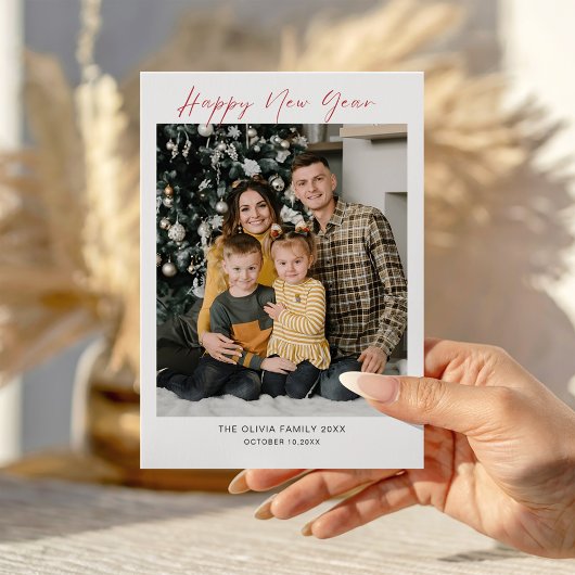 Merry Christmas Family Photo Holiday Card Template シーズンカード