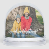 Merry Christmas Family Photo Snow Globe (正面)