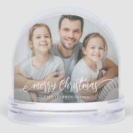 Merry Christmas Family Photo Snow Globe (裏面)