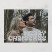 Merry Christmas Family Photo, Stylish Elegant Chic ポストカード (正面)