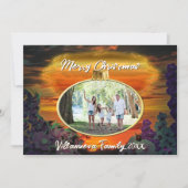 Merry Christmas Family Sunset 2584 シーズンカード (正面)