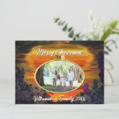 Merry Christmas Family Sunset 2584 シーズンカード (スタンド正面)