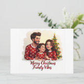 Merry Christmas Family Vibes Invitation  招待状 (スタンド正面)