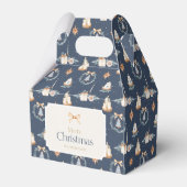 Merry Christmas Favor Box with Gold Bow フェイバーボックス (裏面サイド)