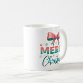 Merry Christmas Festive Bow Coffee Mug コーヒーマグカップ (正面右)