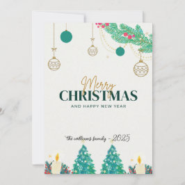 Merry christmas festive cute modern card  シーズンカード
