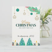 Merry christmas festive cute modern card  シーズンカード (スタンド正面)