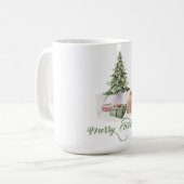 merry christmas festive cute modern trees rustic コーヒーマグカップ (正面左)