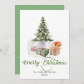 merry christmas festive cute stylish greeting card シーズンカード (正面/裏面)
