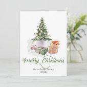 merry christmas festive cute stylish greeting card シーズンカード (スタンド正面)