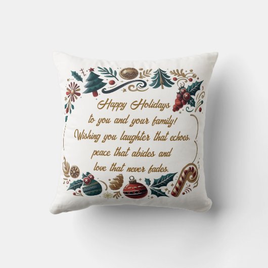 Merry Christmas Festive & Heartfelt  クッション (裏面)