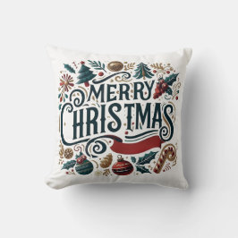Merry Christmas Festive & Heartfelt  クッション