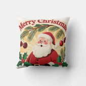 Merry Christmas Festive Holiday Design クッション (裏面)