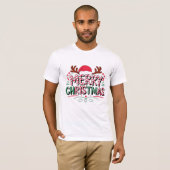Merry Christmas Festive Style Tシャツ (正面フル)